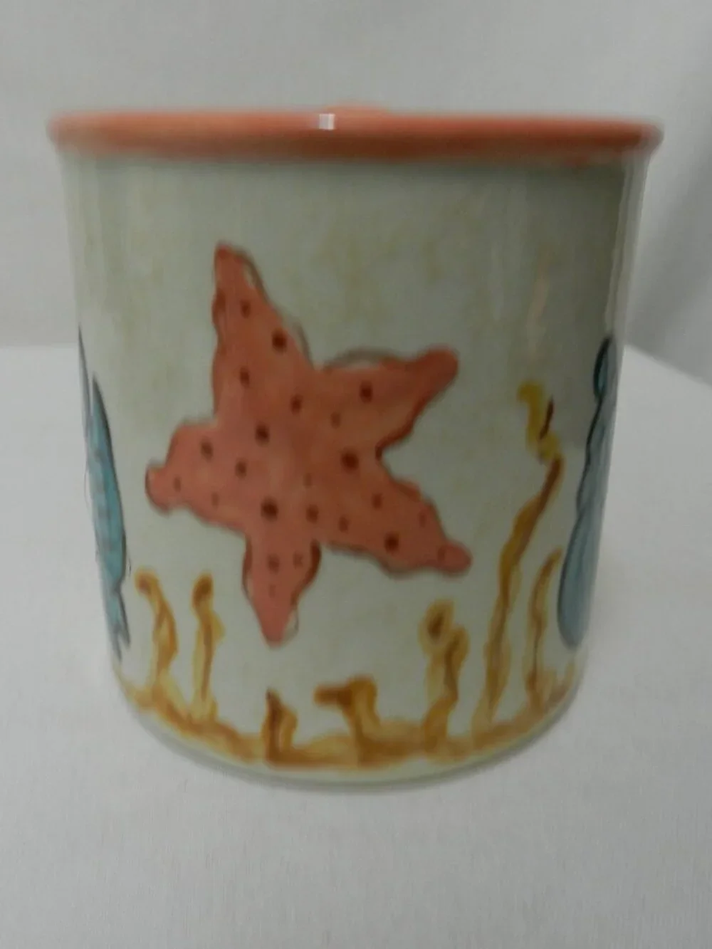 Barbara Walter & Safe Haven Studio Art Pottery Nautical Starfish 2 bowls mug